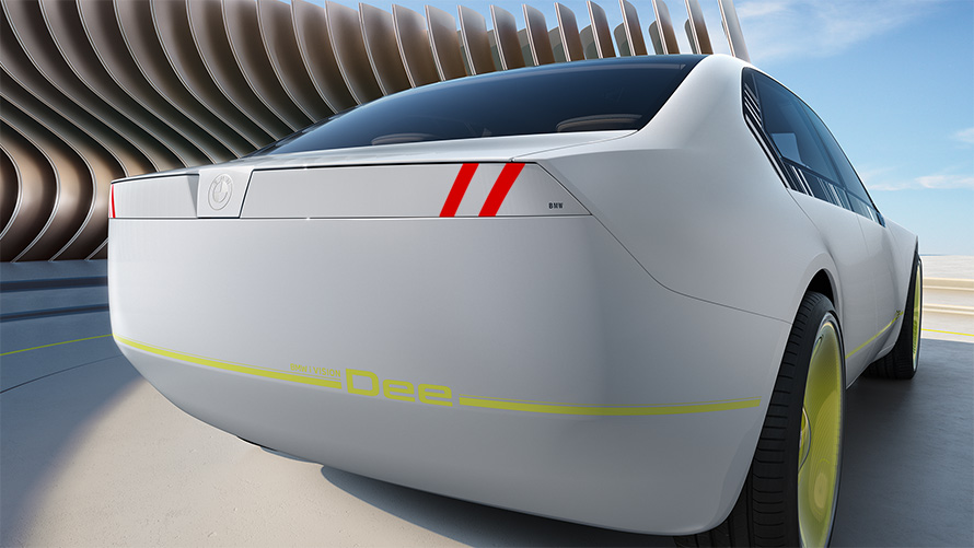 BMW i Vision Dee véhicule visionnaire design extérieur vue totale arrière